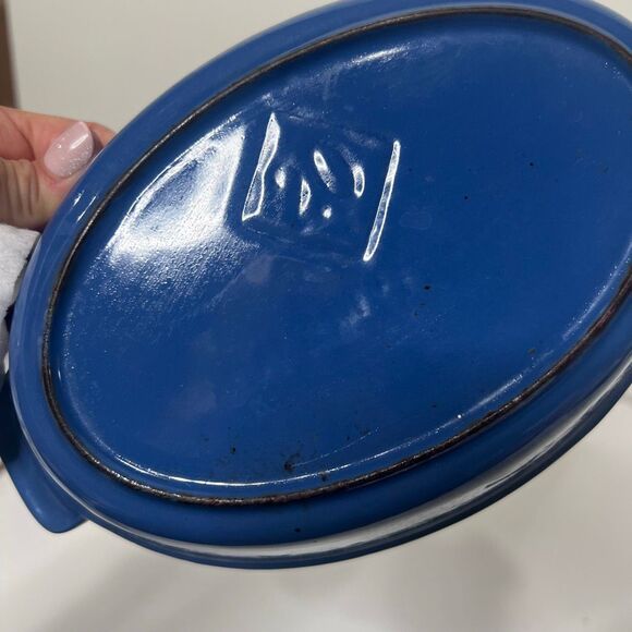 Le Creuset Blue Au Gratin Baker Baking Dish - Picture 3 of 8